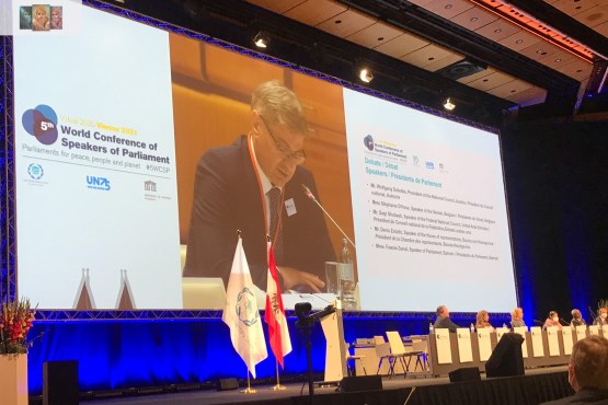 Predsjedavajući Predstavničkog doma dr. Denis Zvizdić obratio se učesnicima 5. Svjetske konferencije predsjednika parlamenata na temu suzbijanja dezinformacija i govora mržnje